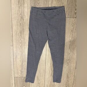 Old Navy medium navy and White Striped cotton leggings